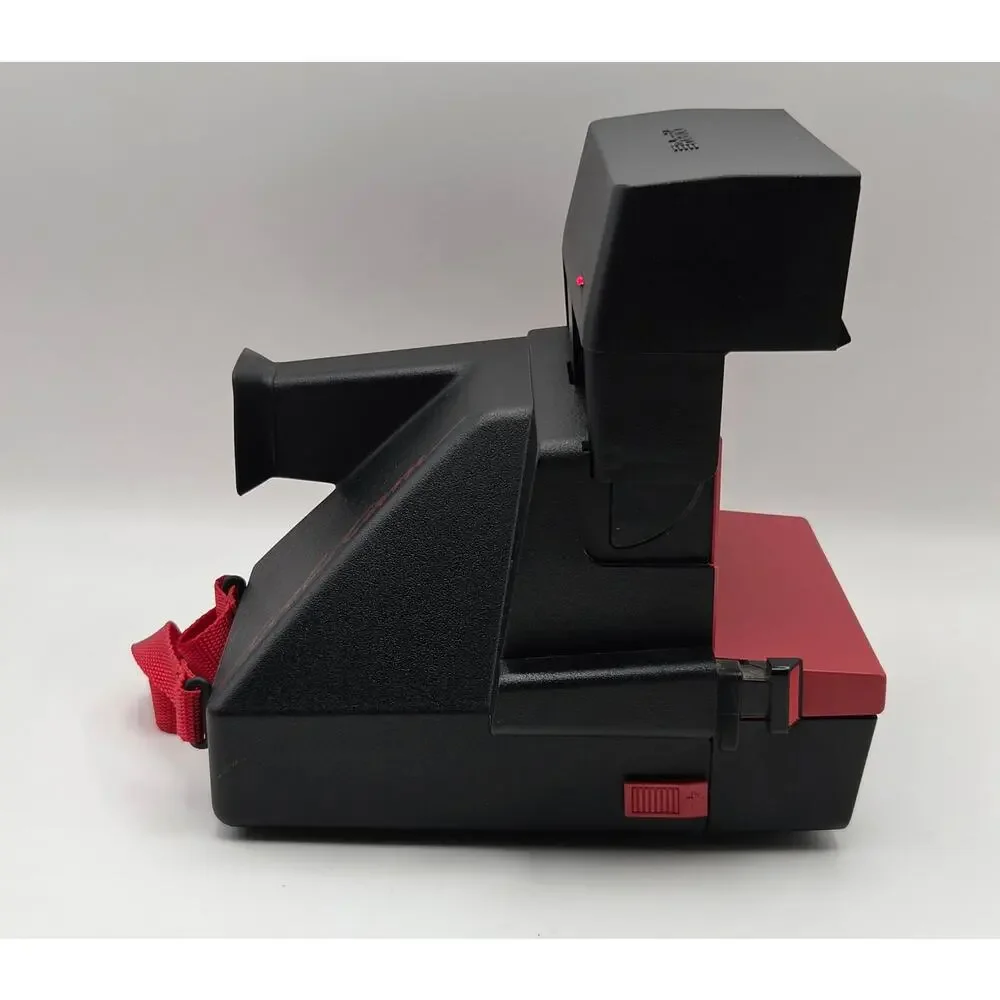 Polaroid Vintage Cool Cam 600 Red And Black Instant Camera With Shoulder Strap